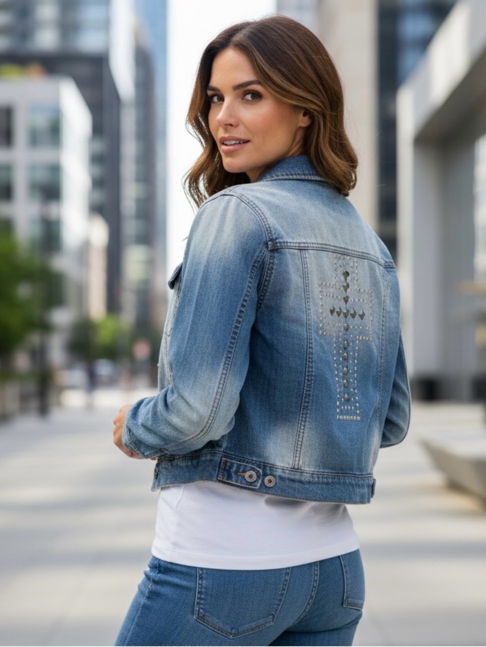 Body Central Jean Jacket Sz L